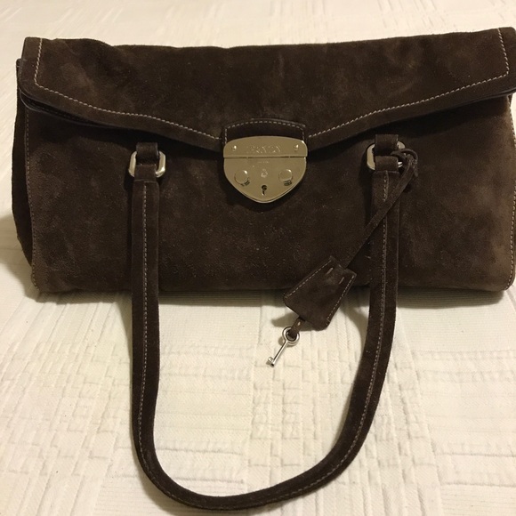 Vintage! Authentic Prada Suede Satchel - Picture 13 of 16